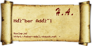 Héber Adél névjegykártya